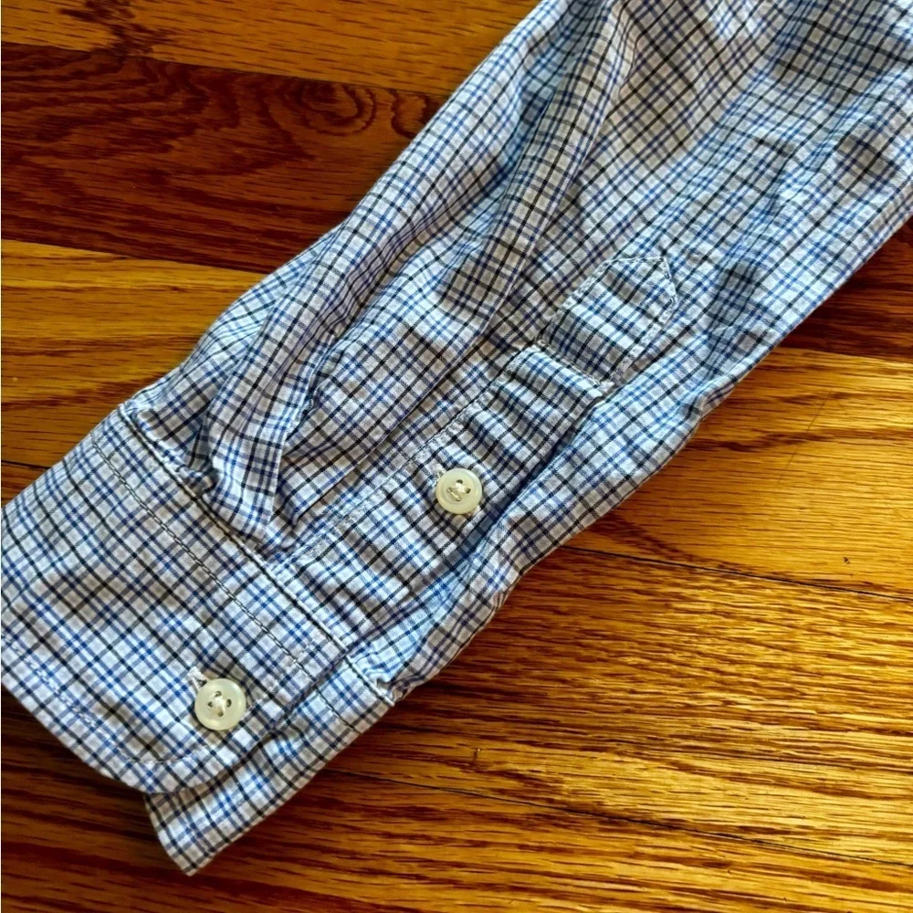 Ralph Lauren Boys Blue Plaid Button-Down Shirt - XL (18-20)